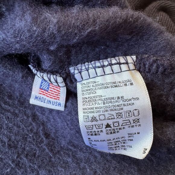 American Apparel F497 Rick & Morty Mr. Meeseeks Unisex Fleece Zip Hoodie Navy M - Picture 4 of 8